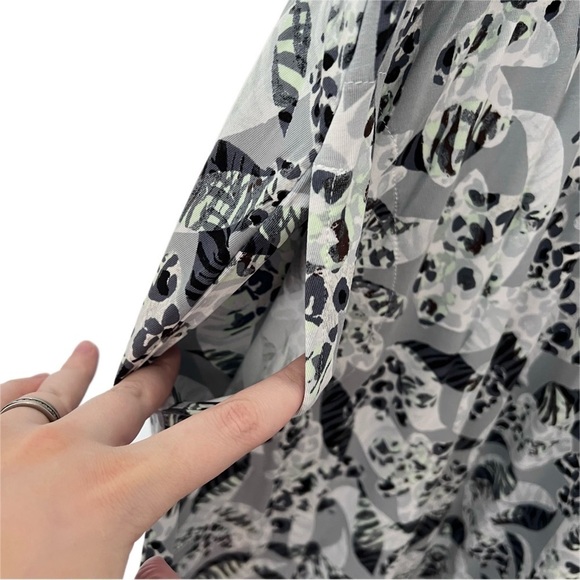 NWT LOGO by Lori Goldstein Sadie Stretch Jersey Short Sleeve Midi Dress Large - Picture 3 of 9